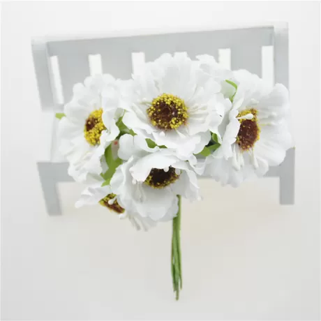 Букетик маков (6 шт) цв.белый