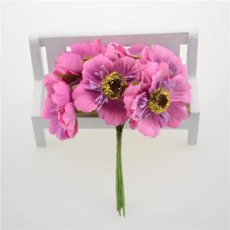 Букетик маков (6 шт) цв.розовый темн.
