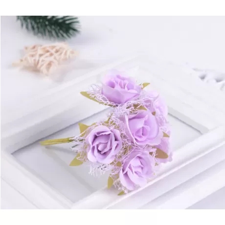 Букетик роз (6 шт) цв.сиреневый
