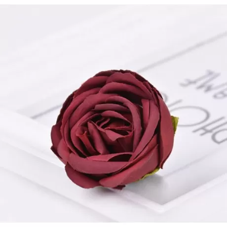 Бутон розы цв.бордовый 4 см