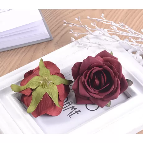 Бутон розы цв.бордовый 7 см