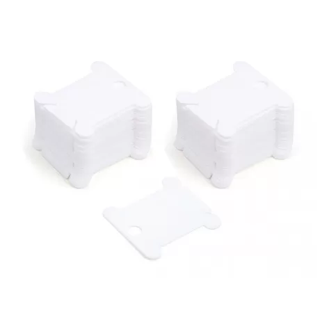 Бобина для мулине пластик, белая / 20 шт