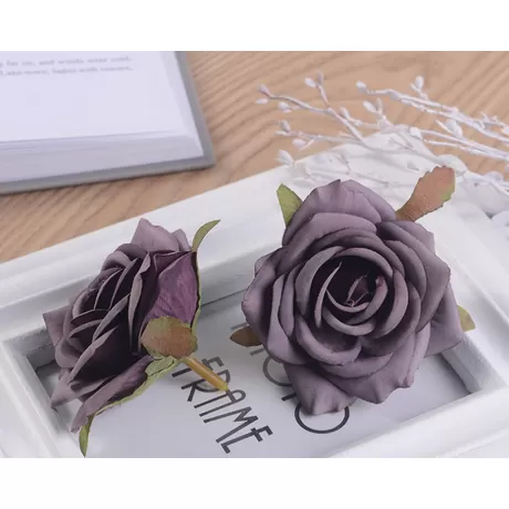 Бутон розы цв.фиолетовый темный 7 см