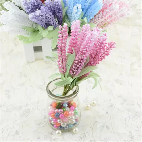 Букетик лаванды (10 шт) 15 см розовый