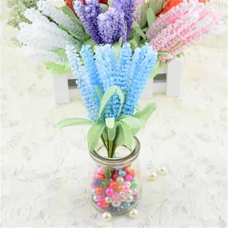 Букетик лаванды (10 шт) 15 см голубой