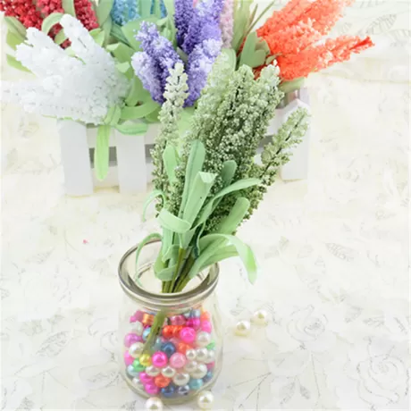 Букетик лаванды (10 шт) 15 см зелёный