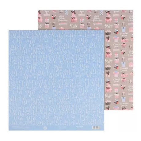 Бумага для скрапбукинга «Много счастья», 30,5 × 32 см, 180 г/м