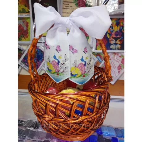 Пасхальный бант № 3 схема для вышивки бисером 13х145 см