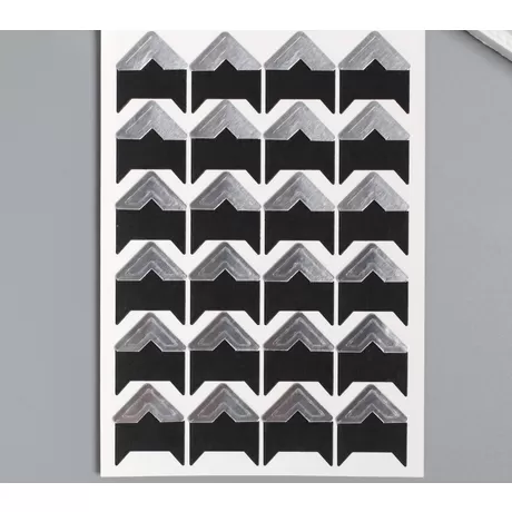 Набор уголков с кармашком для фотографий 24 уголка 