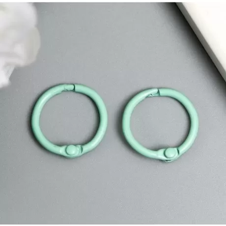 Кольца для альбомов 20 мм, 2 шт, мята