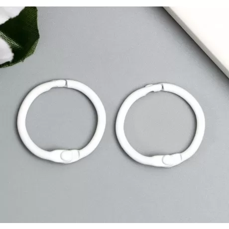 Кольца для альбомов 25 мм, 2 шт, белый