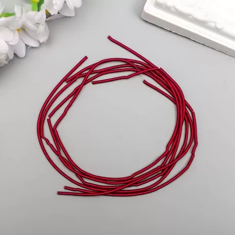 Канитель мягкая, гладкая, 1 мм, глянец, розовая фуксия, 5 гр