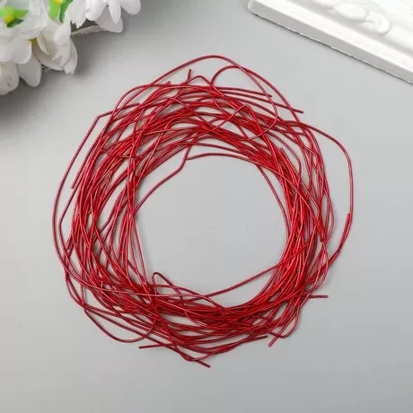 Канитель мягкая, гладкая, 0,5 мм, глянец, бургундский, 5 гр