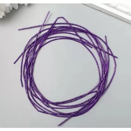 Канитель мягкая, фигурная, 1,5 мм, металлик, фиолетовый микс 5 гр