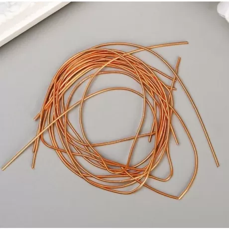 Канитель мягкая, гладкая, 0,7 мм, глянец, бледно-оранжевый, 5 гр.