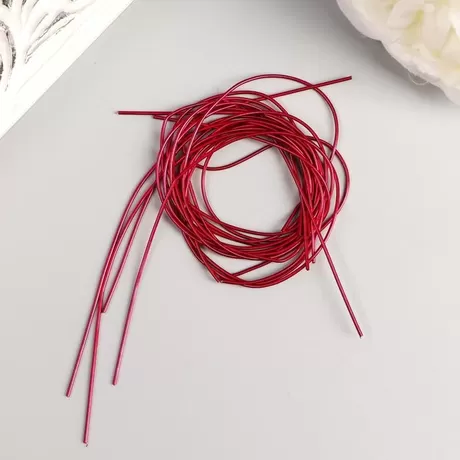 Канитель мягкая, гладкая, 0,7 мм, глянец, пурпурный, 5 гр.