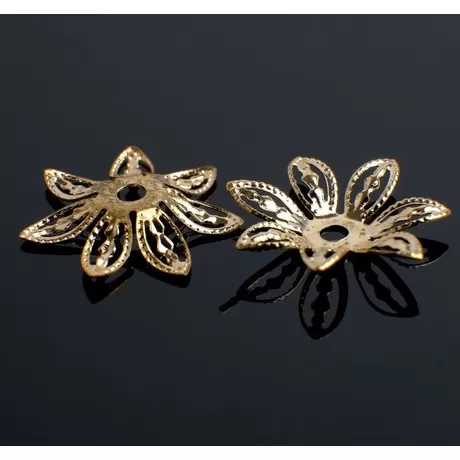 Шапочки для бусин 3х16 мм, золото / 1 шт