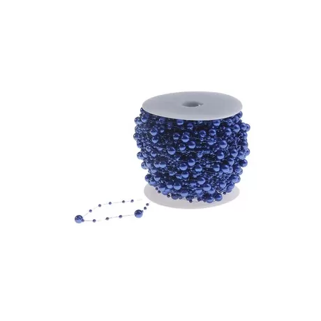 Бусины на леске Шарики (синий) / 1 м