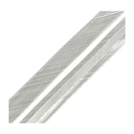 Косая бейка атласная 15 мм серебро / 1 м