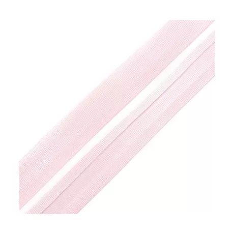 Косая бейка атласная 15 мм бледно-розовый / 1 м