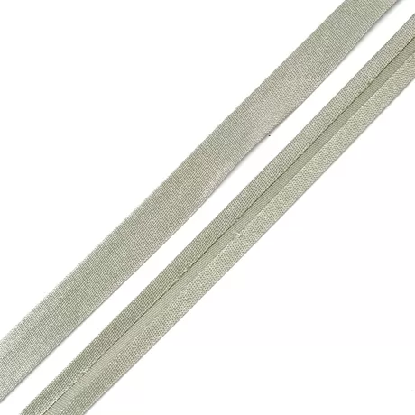 Косая бейка атласная 15 мм светло-серый / 1 м