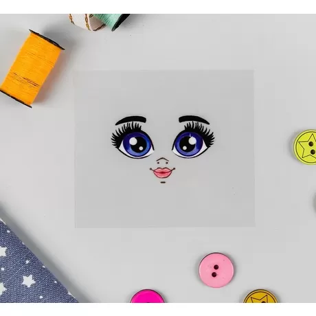 Термонаклейка для декорирования текстильных изделий «Кукла Юля» 6,5х6,3 см