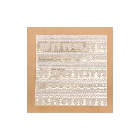 Калька декоративная c фольгированием «Теплая зима», 30,5 × 30,5 см / 1 лист