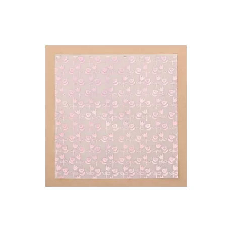 Калька для скрапбукинга с фольгированием «Тюльпаны» , 30,5 х 30,5 см / 1 лист